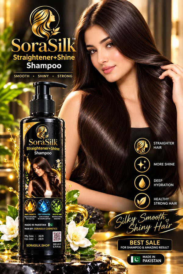 SoraSilk Straightener + Shine Shampoo – Smooth, Shiny & Healthy-Looking Hair